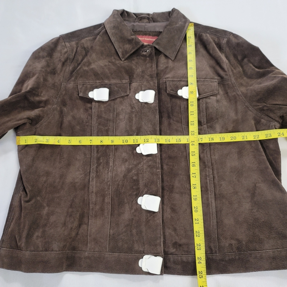 Eddie Bauer Womens Jacket Size 2XL Authentic Seattle Suede Brown NWOT - Picture 4 of 11
